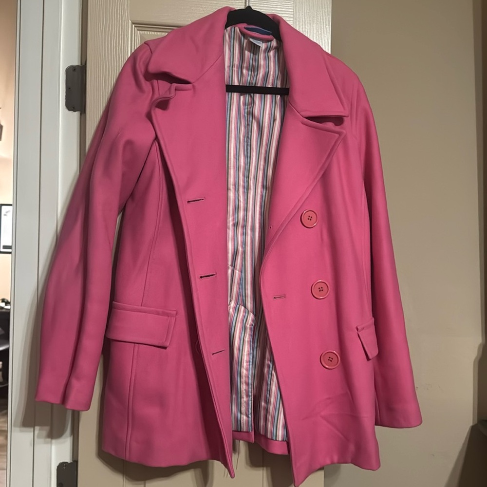 Vintage dELiA*s Hot pink pea coat